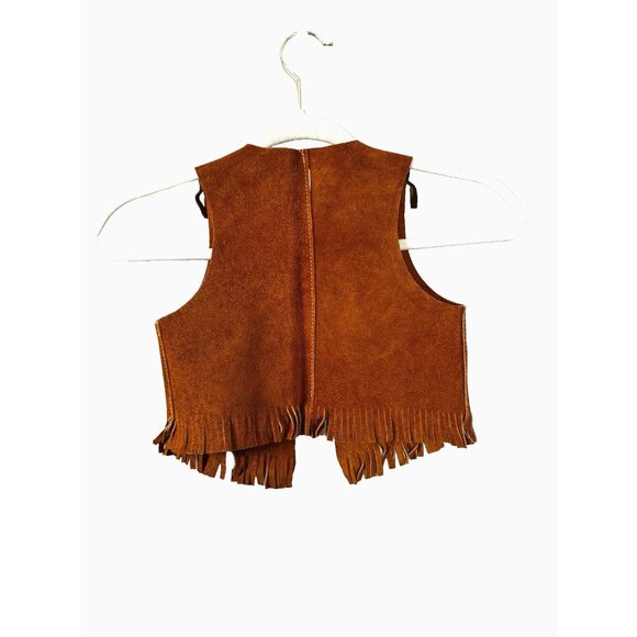 VTG Walkers Western Cowboy Suede Vest Longhorn Horse Riding Rodeo Sheriff USA 6 - Picture 2 of 6